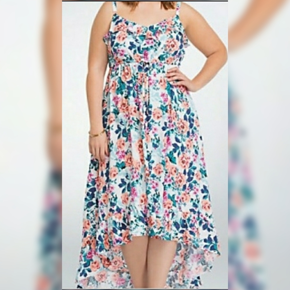 Floral Hi Lo Maxi Dress